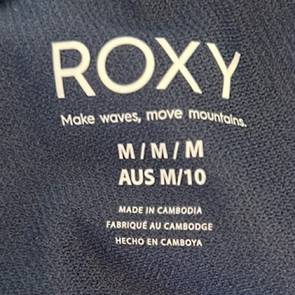 Roxy Mood Indigo Beach Classics High Leg Bottoms and Elongated Triangle Top - Picture 3 of 4